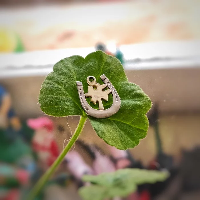 Pendant for good luck made of ruble - My, Pendant, Luck, Horseshoe, Four-leaf clover, Clover, Longpost