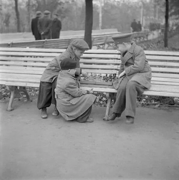 Street chess players in the USSR - Chess, the USSR, The photo, Hobby, Longpost