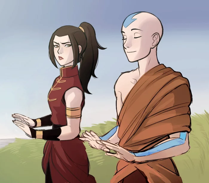 Azula and Aang - Avatar: The Legend of Aang, Art, Cartoons, Aang, Azula