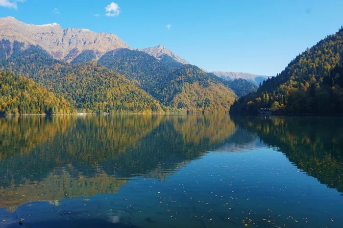 Abkhazia, Lake Ritsa, November 2020 - My, Relaxation, Abkhazia, Lake, Autumn, Nature, Mushrooms, River, The mountains, Longpost