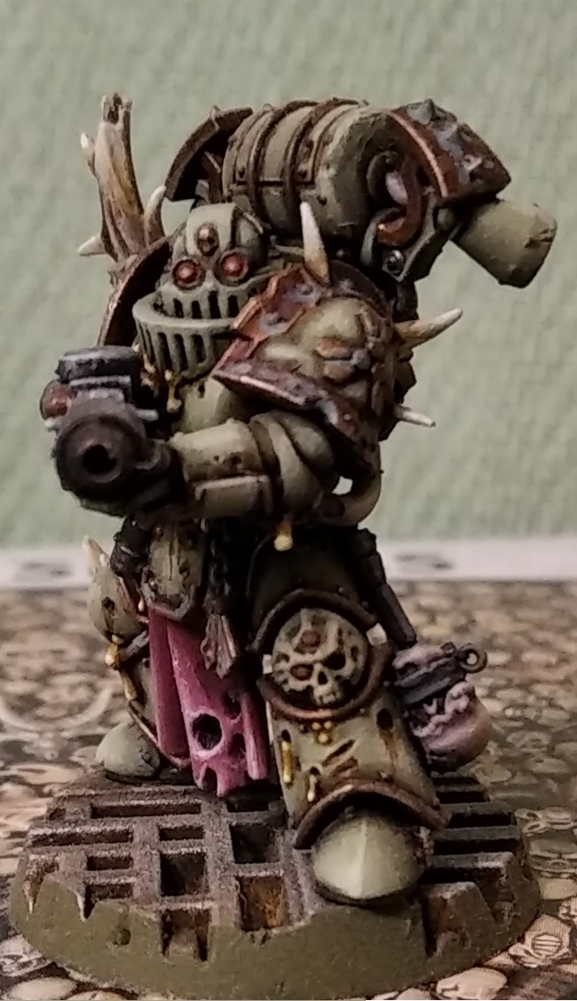 Plague marine w melta gun - My, Warhammer 40k, Wh miniatures, Death guard, Plague marine, Chaos space marines, Longpost