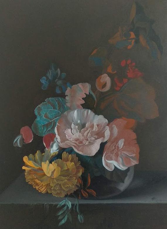 I want to be like the old masters! - My, Painting, Painting, Classical painting, Oil painting, Interior painting, Art, Artist, Academy of Arts, Still life, Flowers, Longpost