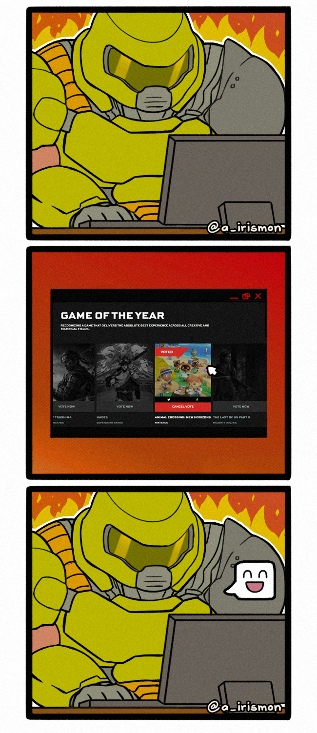 The best game in their opinion - Doom eternal, Animal crossing, Crossover, Games, The Game Awards, Longpost