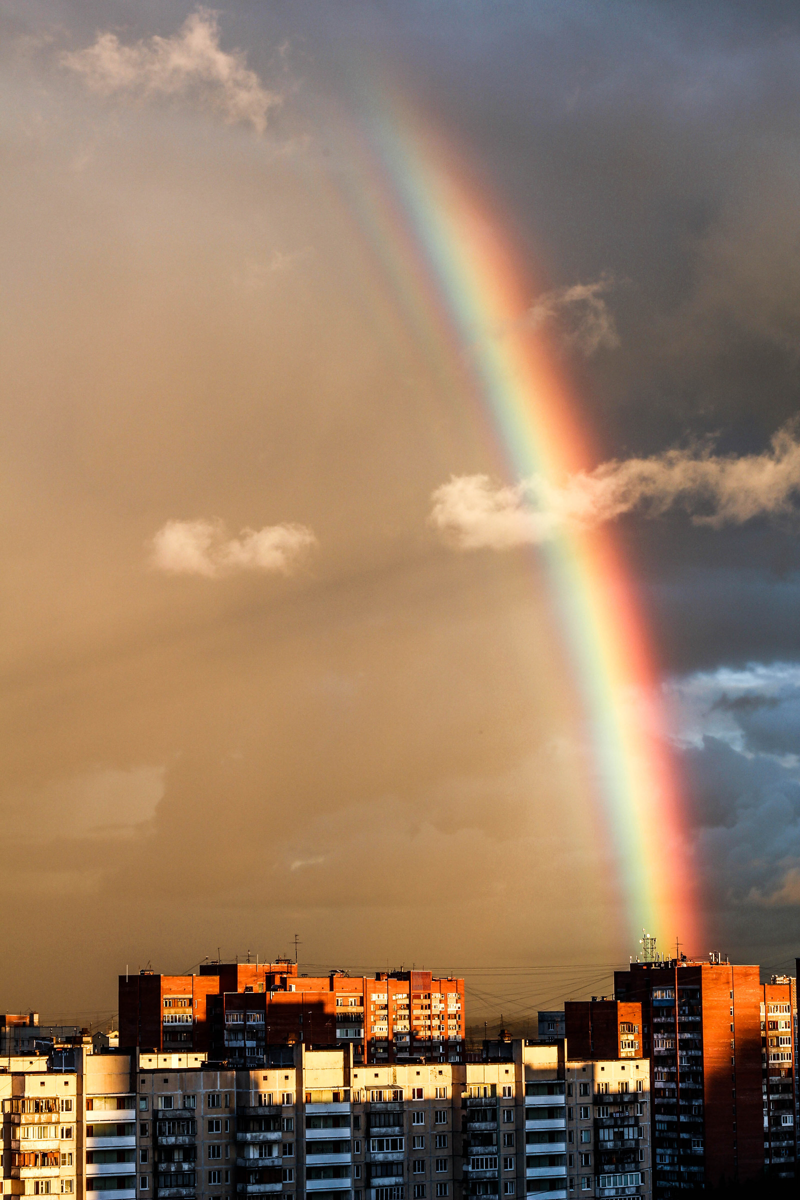 Rainbow in St. Petersburg. - My, Photo, Rainbow, Landscape, Canon 650d