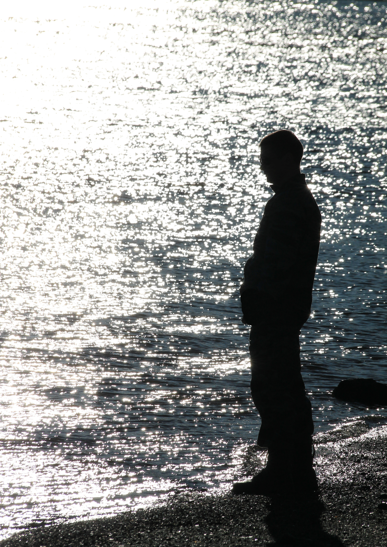 Photo Man and the sea - My, Sea, Magadan, Person, Debut, The nature of Russia, Дальний Восток, Text