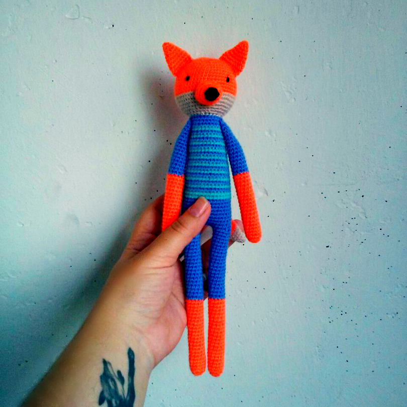 Tied up here.. - My, Toys, Handmade, Fox, Knitting, Ordinary