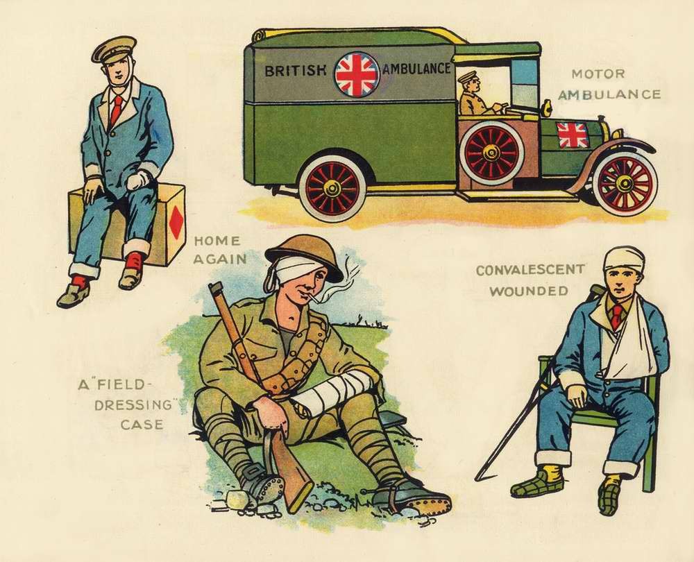 Illustrations from the British children's book The Great War (1917) - World War I, Children's literature, Illustrations, Longpost