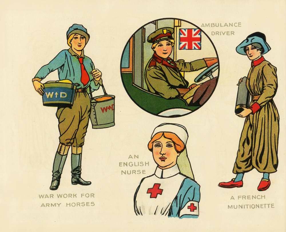 Illustrations from the British children's book The Great War (1917) - World War I, Children's literature, Illustrations, Longpost