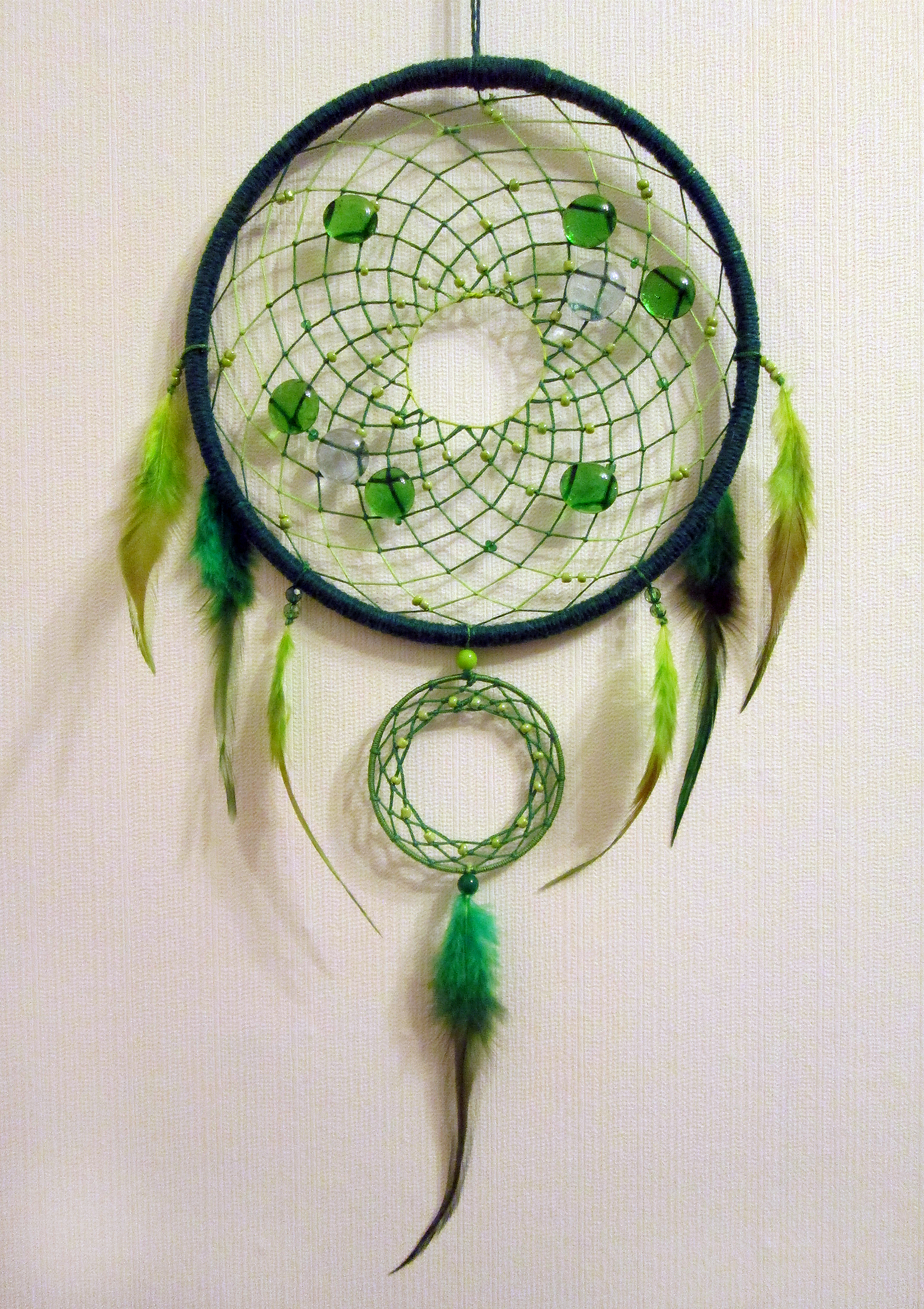 Grass Catcher - My, Creation, Permian, Dreamcatcher, , With your own hands, Handmade, Longpost