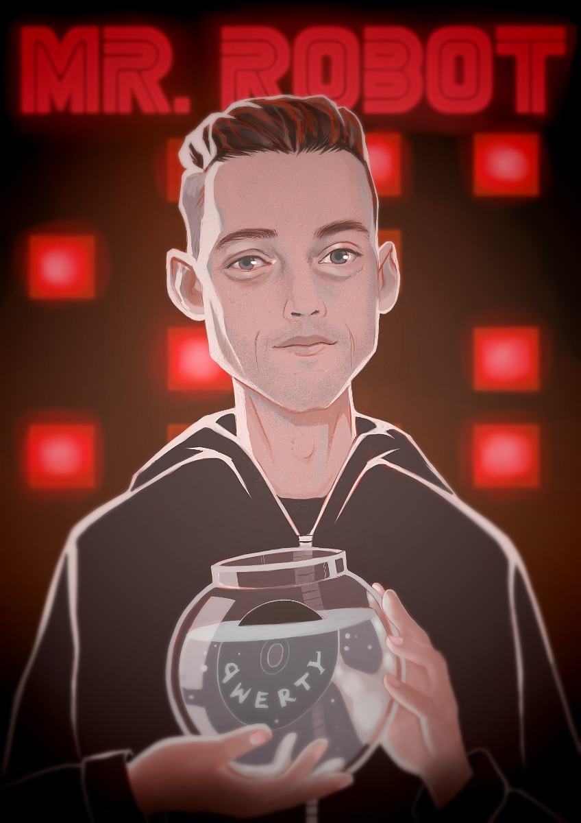 Mr Robot - My, Mr Robot, , Elliot, Qwerty, Fsociety, Longpost, Art