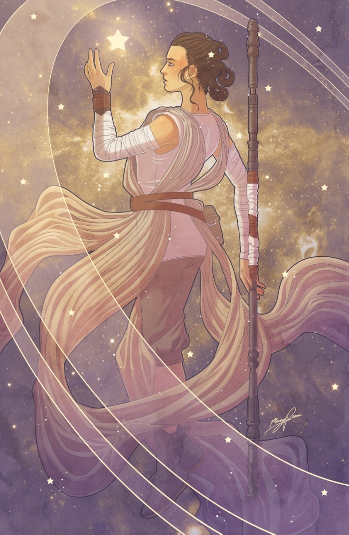 “Lady of Light” art series by Missy Pena - , Star Wars, Padme Amidala, Princess Leia, Rey, Art, beauty, Longpost