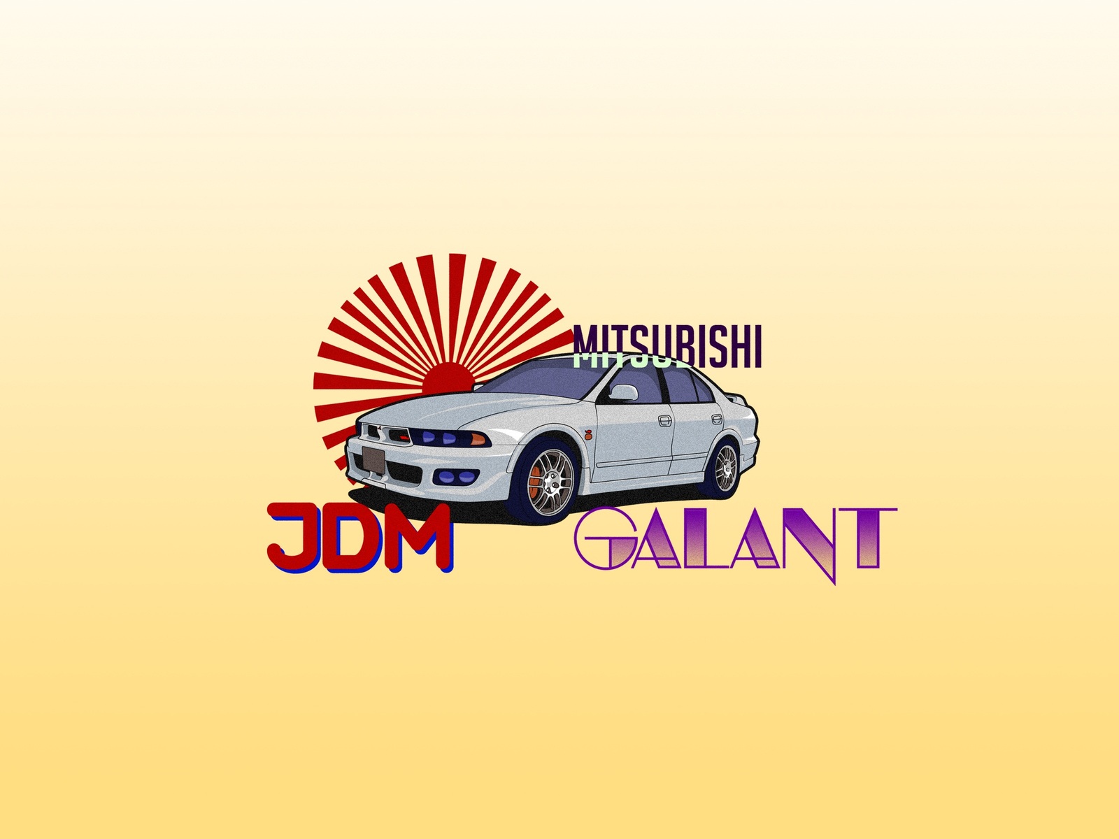 Galant - My, Drawing, Images, Mitsubishi, Mitsubishi Galant, Vr-4, Jdm, , Auto