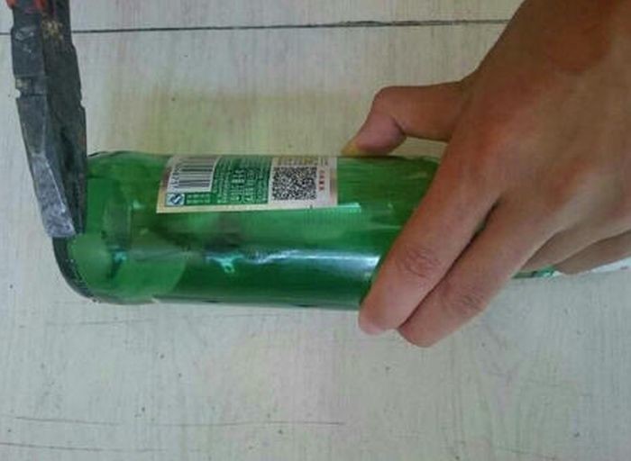 Homemade beer bottle ring - Chinese, Resourcefulness, Homemade, Glass, Ring, Straight arms, Longpost