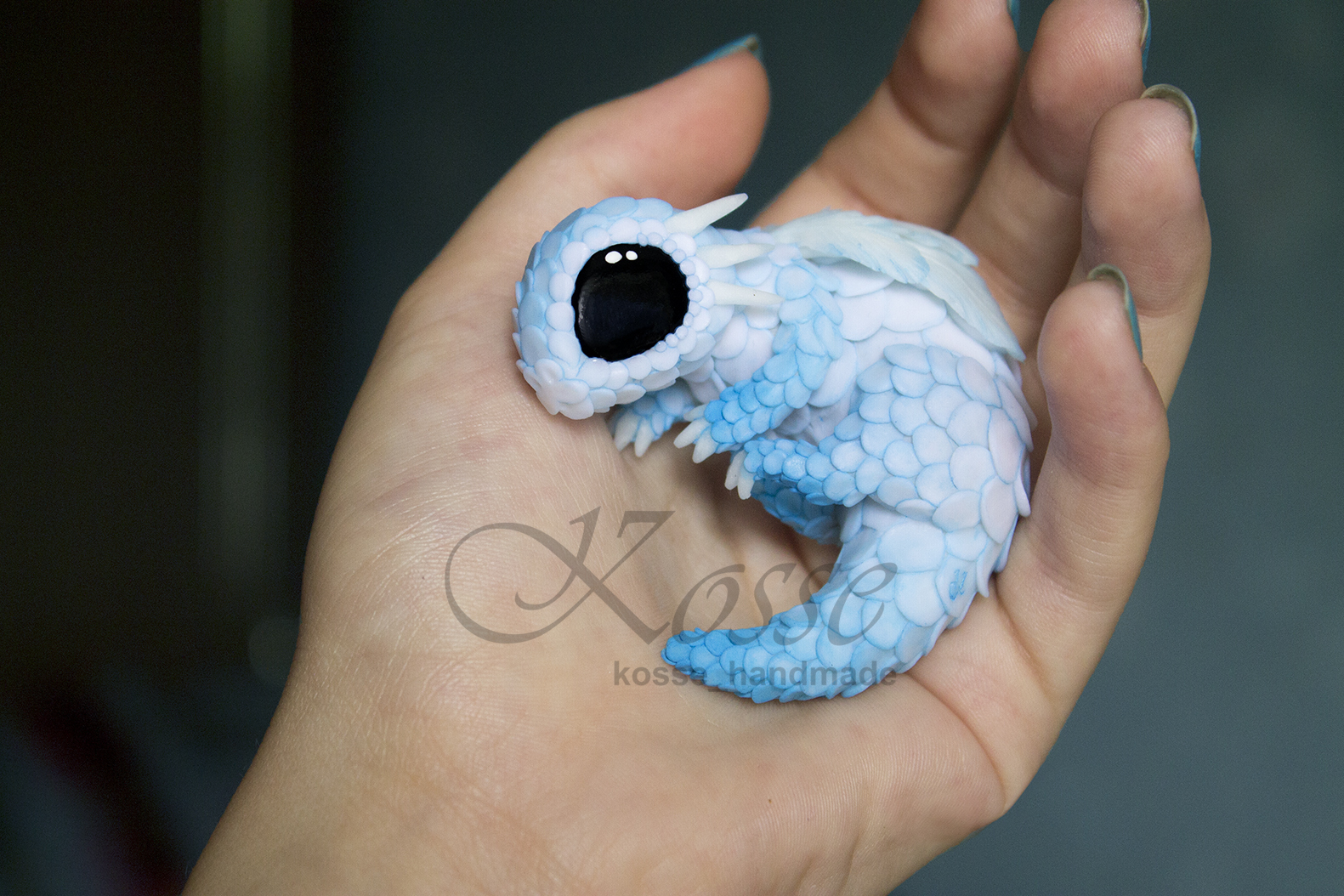 Abyssal High Dragonling Hatchling - My, The Dragon, Handmade, , , Dragon age, Polymer clay, Longpost