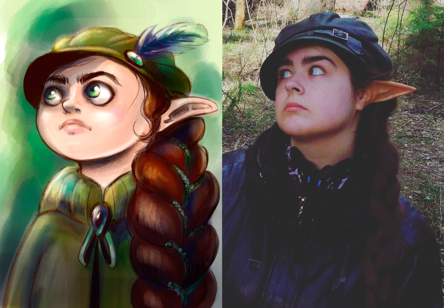 Elf - My, Portraits of people, Portrait, Drawing, Computer graphics, Elves