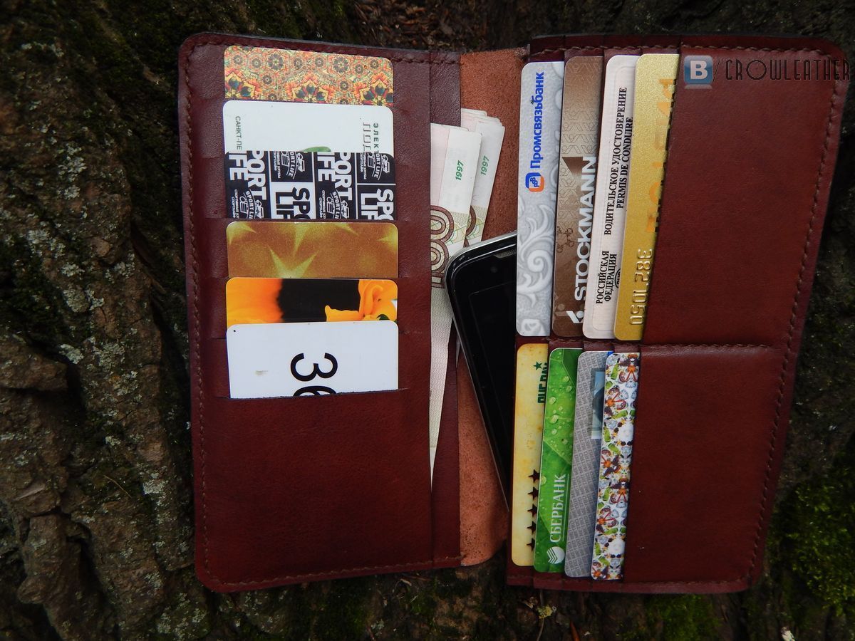 Long wallet detail - My, Leather, Wallet, Wallet, Needlework, Handmade, Longpost