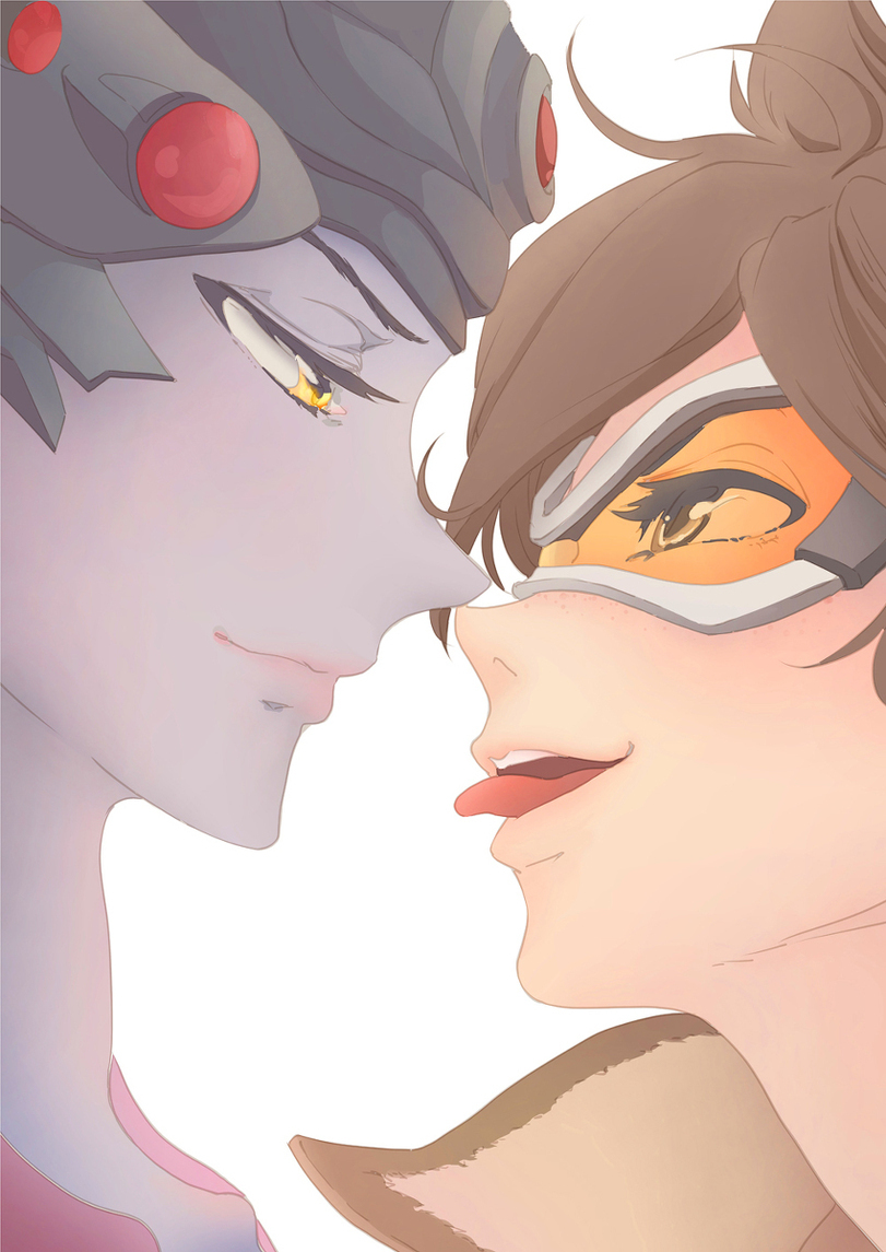 WidowTracer - Overwatch, Blizzard, Overwatch Art, Widowmaker, Tracer, Widowtracer, Длиннопост