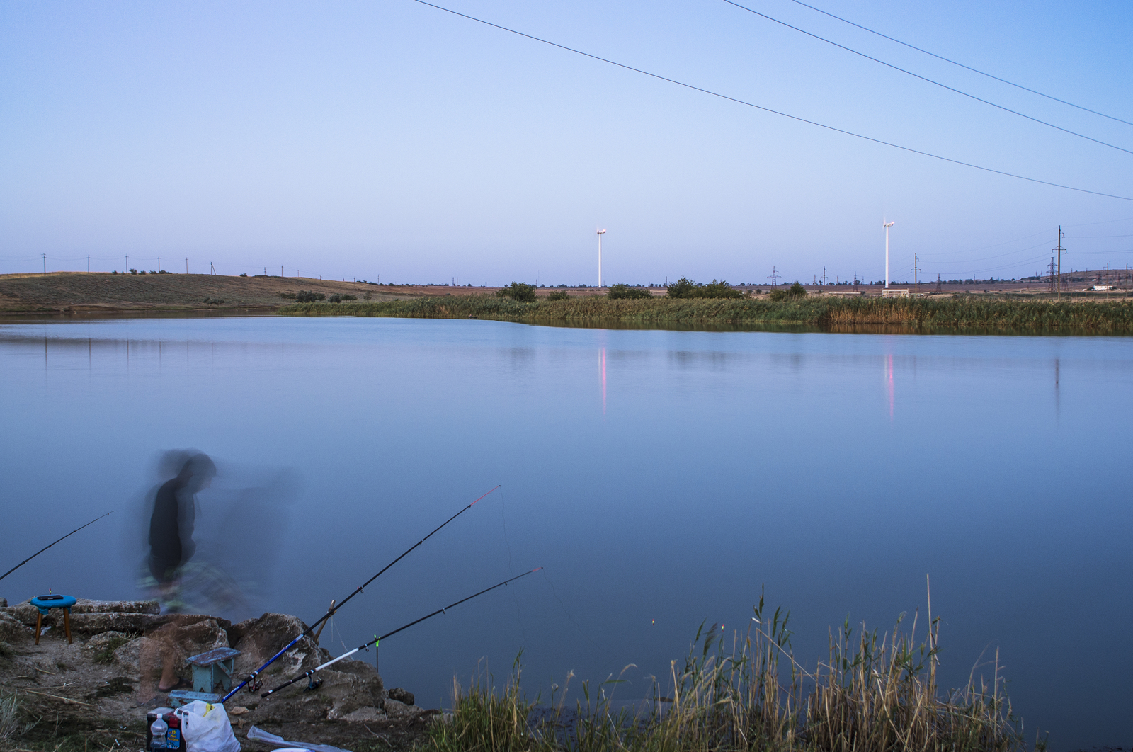 Morning bite. - My, Fishing, dawn, Morning, The photo, Long exposure, Soviet optics, 