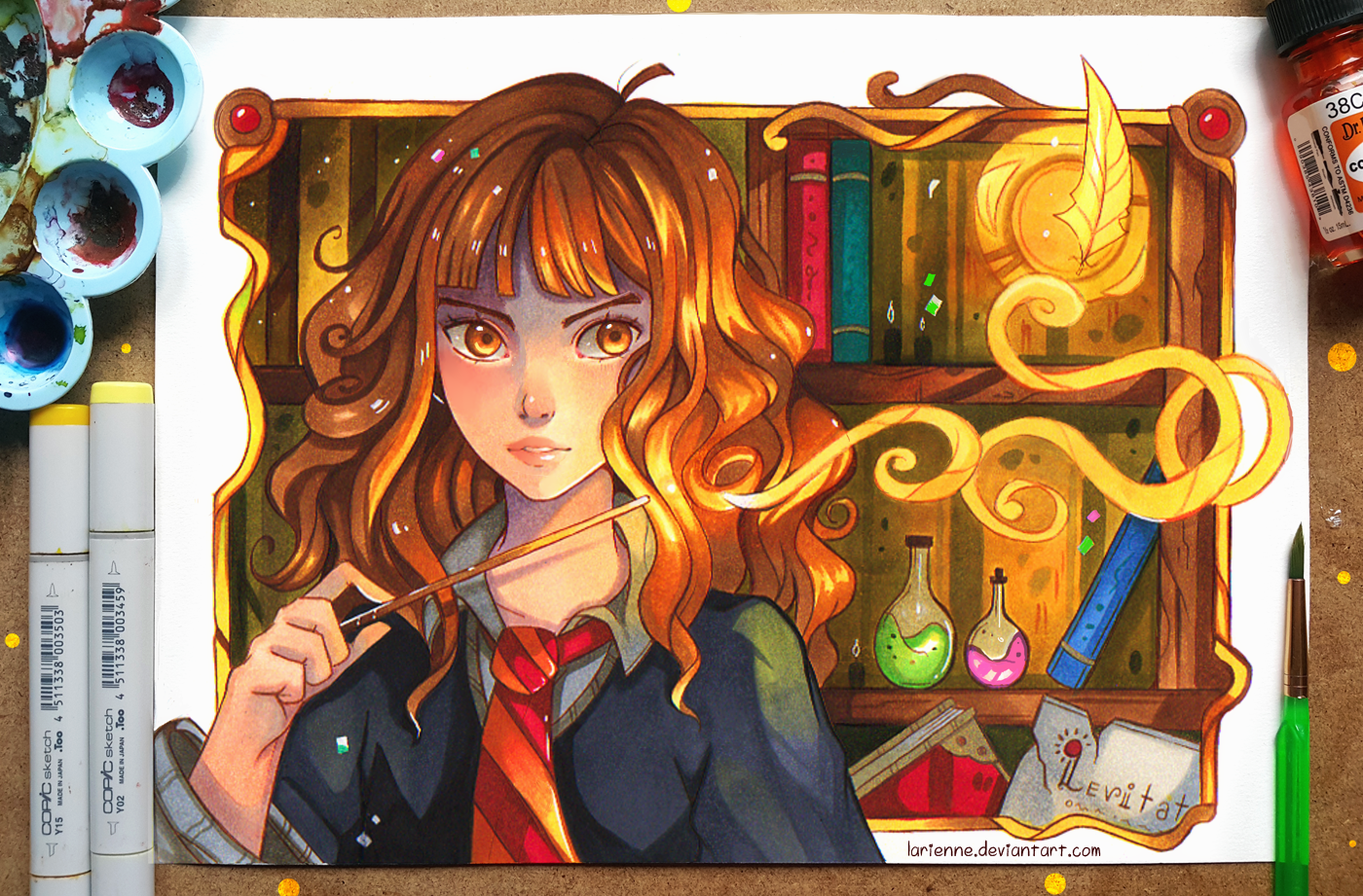 Hermione Granger - Арт, Аниме, Гарри Поттер, Гермиона, Рисунок, Larienne, Девушки, Anime Art