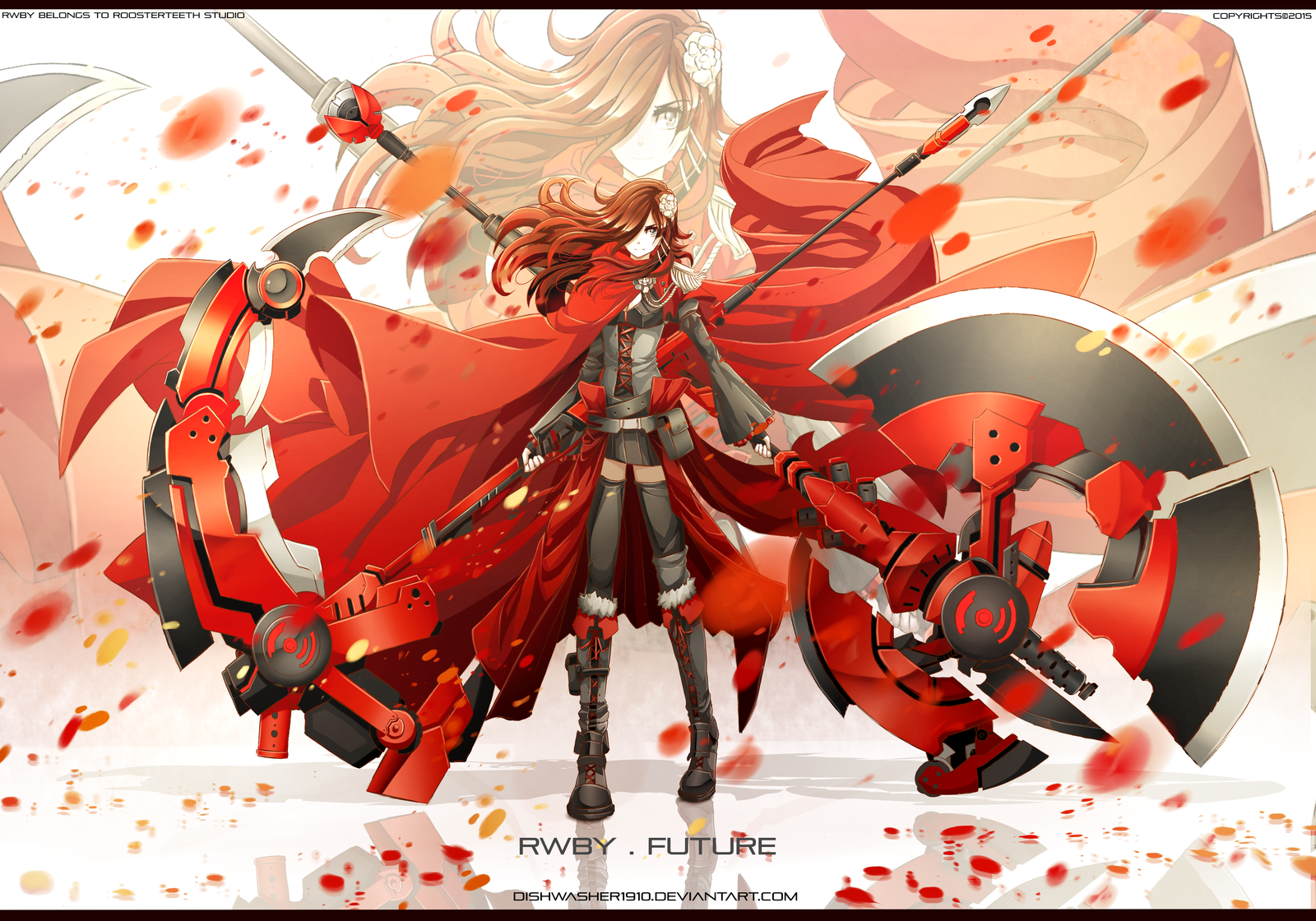 RWBY Future - RWBY, Anime Art, Аниме, Не аниме, Ruby Rose, Dishwasher1910