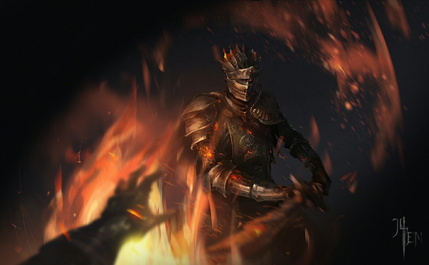 Meeting with fate - Dark souls, Dark souls 3, , Boss, Art, Soul of Cinder