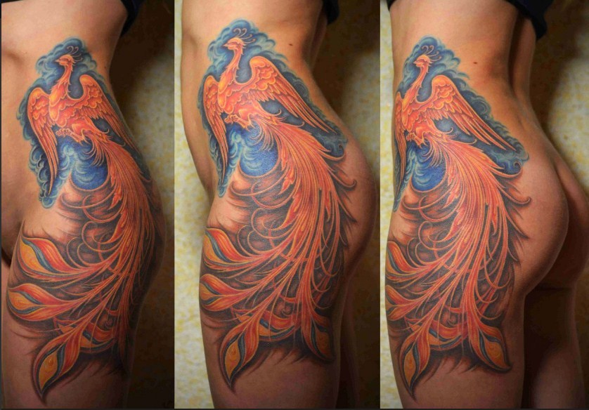 A selection of firebirds from the Tula master - NSFW, Tattoo, Firebird, Zhostovo, Khokhloma, , Longpost