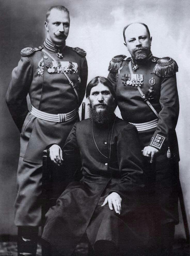 Rasputin, Major General Putyatin and Colonel Lotman, 1904 - Photo, Story, Российская империя, Grigory Rasputin