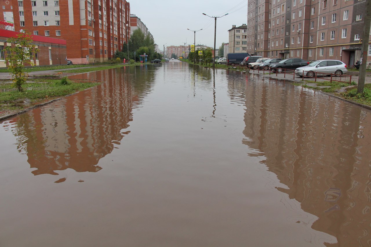 Typical Yoshkar-Ola - Yoshkar-Ola, Road, Потоп, Lake, The street, Rainstorm, Longpost