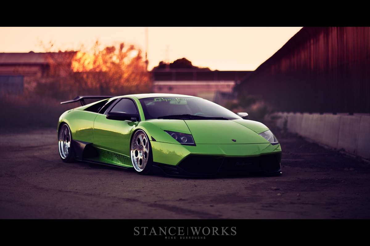 LAMBORGHINI MURCIELAGO - Lamborghini, Green, Auto, Sunset, Longpost