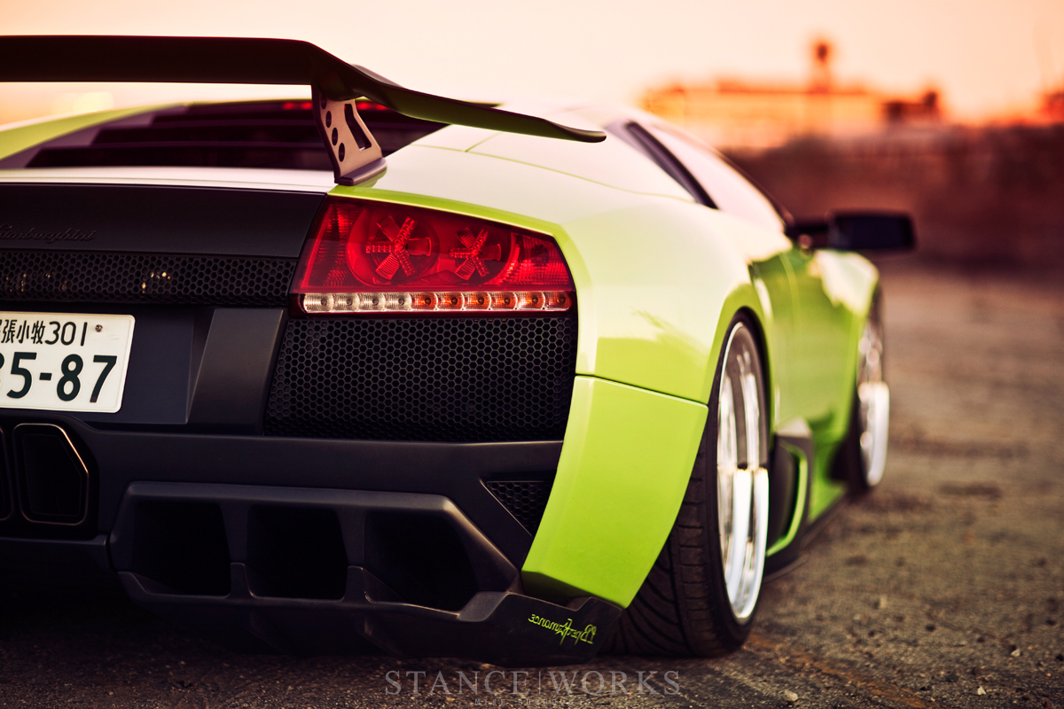 LAMBORGHINI MURCIELAGO - Lamborghini, Green, Auto, Sunset, Longpost