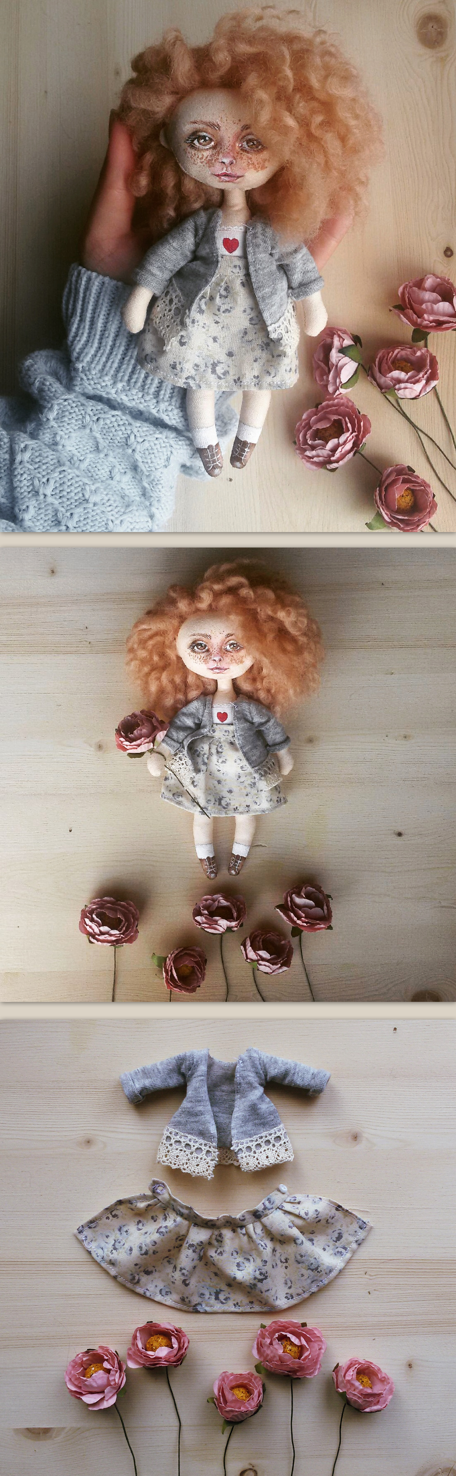 Miniature handmade textile doll - My, Longpost, Doll, Handmade, My, Creation, Toys, Miniature, Friday tag is mine