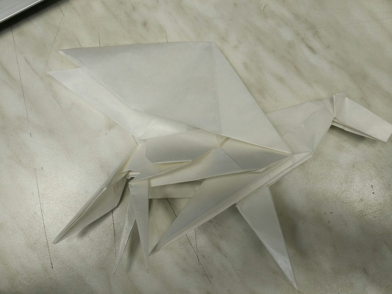 Pegasus. - My, Origami, Pegasus, , , Longpost, My, Satoshi Kamiya