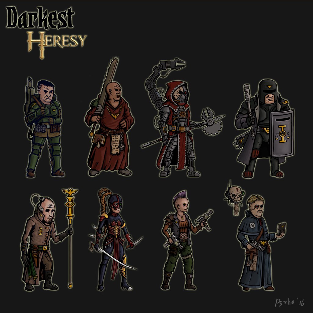 Darkest Heresy - Warhammer 40k, Games, Crossover, Longpost, Darkest dungeon