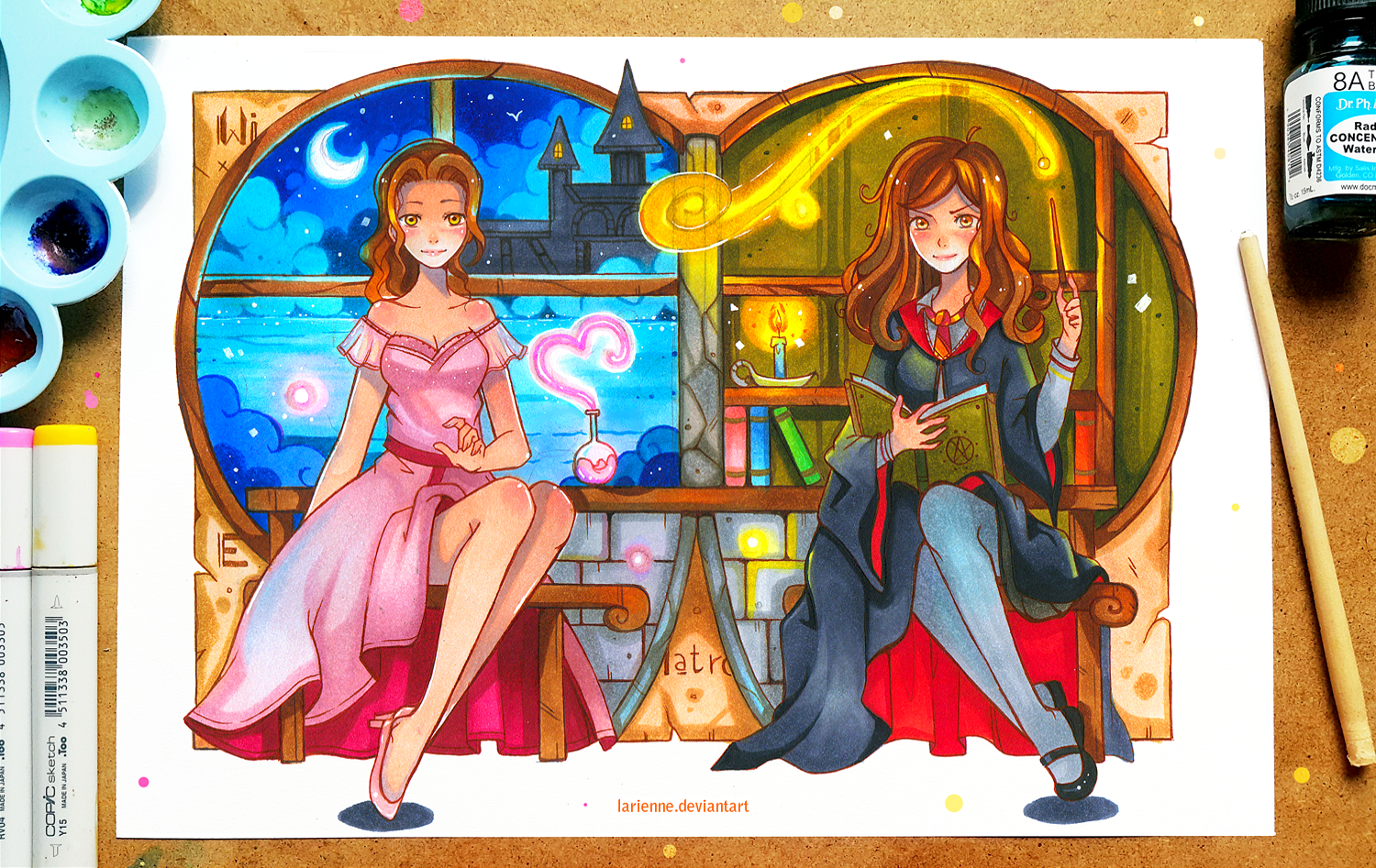 Hermione Granger - Bewitching - Art, Anime, Drawing, Larienne, Girls, Harry Potter, Images, Hermione