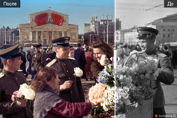 Mayakovsky, Lenin and Nicholas II in flowers. - Events, Colorization, The culture, Photo, Russia, Coloristics, A life, Риа Новости