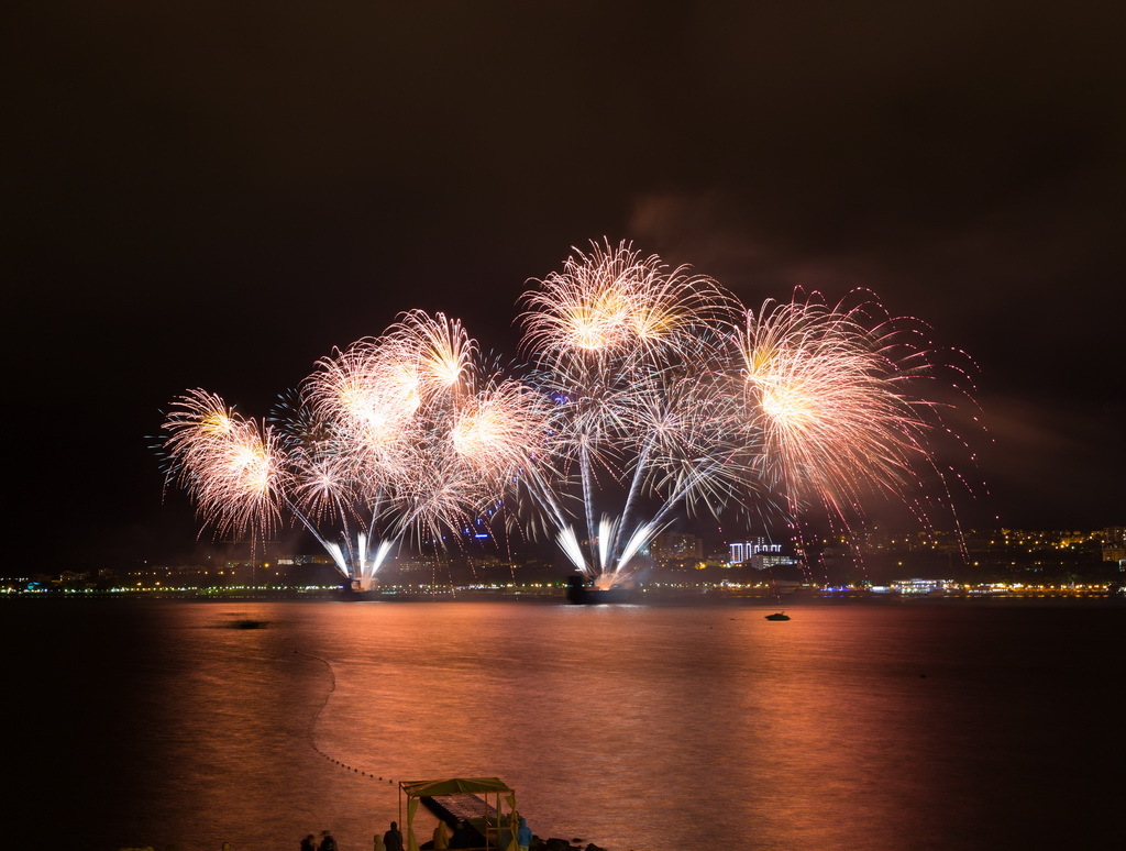 Great Fireworks Festival 2016 Gelendzhik - My, Longpost, The photo, Long exposure, Firework, Sea, Gelendzhik, The festival, Краснодарский Край