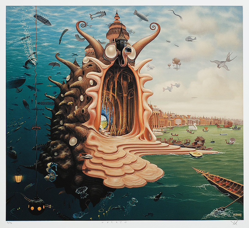 Meet Jacek Yerka. Jacek, meet pikabushniks :) - Jacek Yerka, Painting, Artist, Art, Longpost