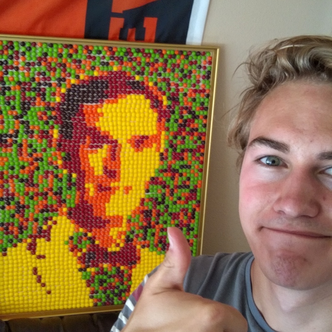 3000 Skittles + lots of free time. - Skittles, Painting, Mosaic, Longpost