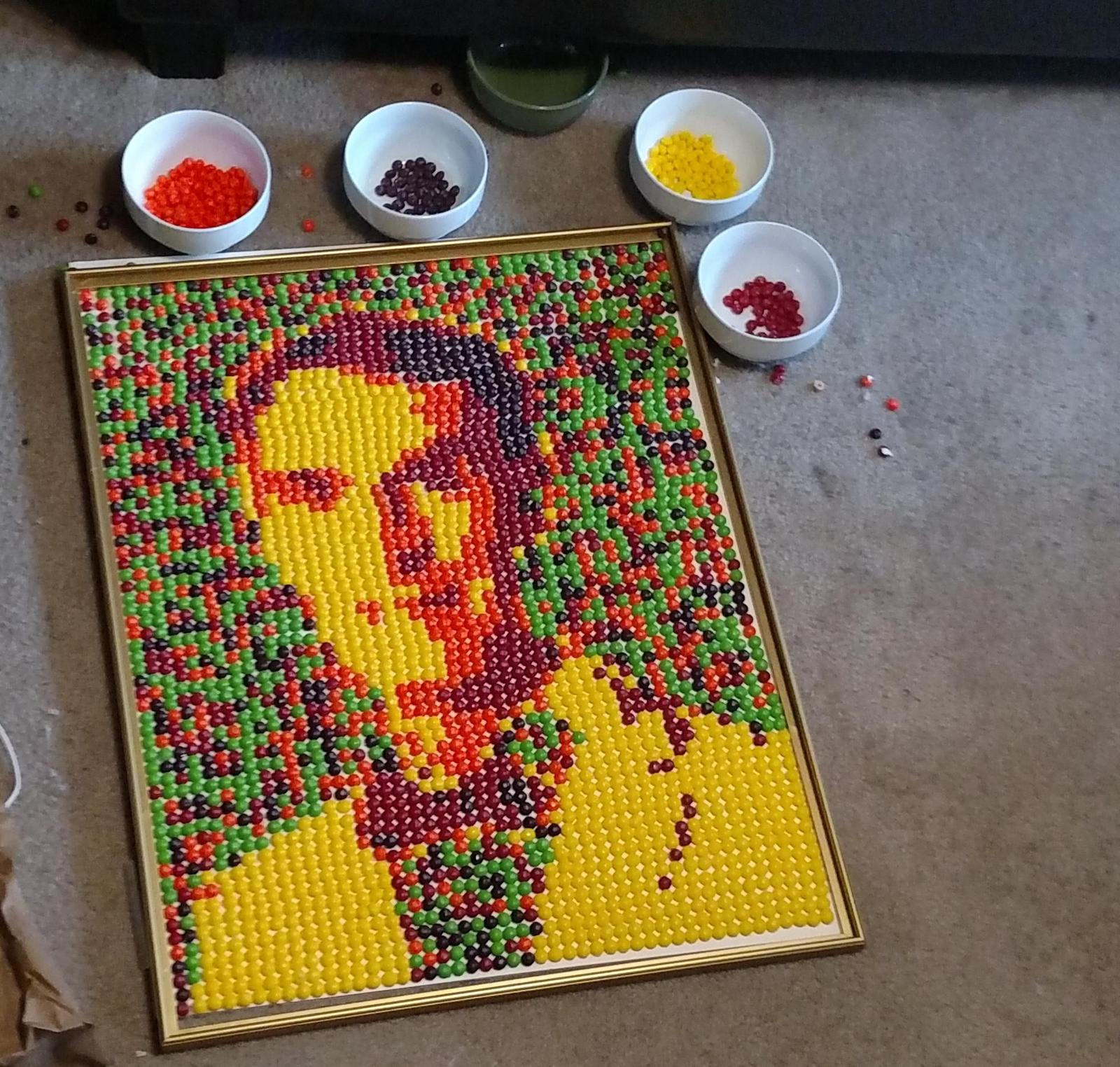 3000 Skittles + lots of free time. - Skittles, Painting, Mosaic, Longpost