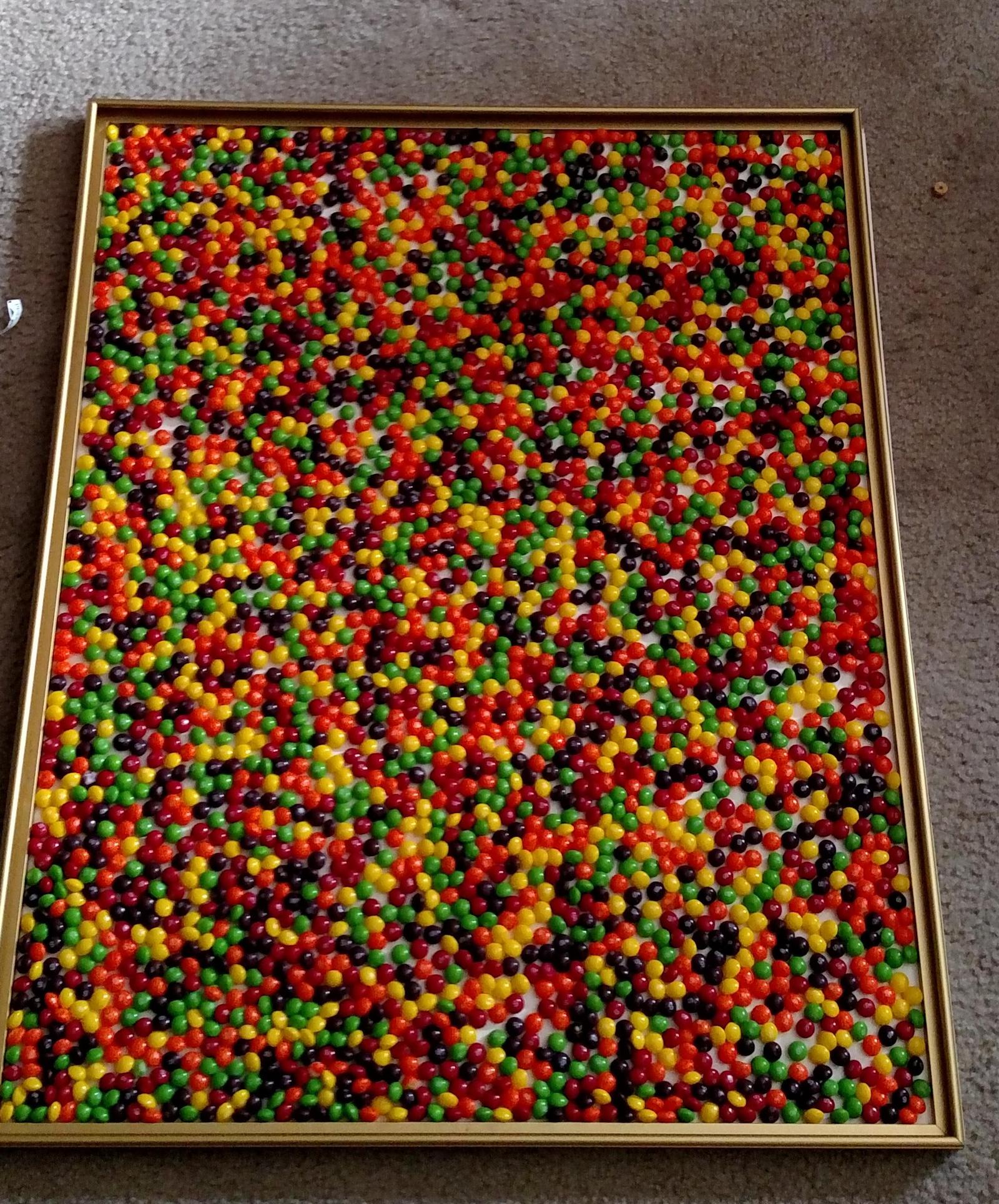 3000 Skittles + lots of free time. - Skittles, Painting, Mosaic, Longpost