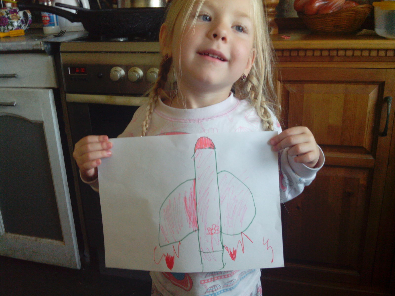 Tu154. My daughter drew a plane for me - My, Tu-154, Children