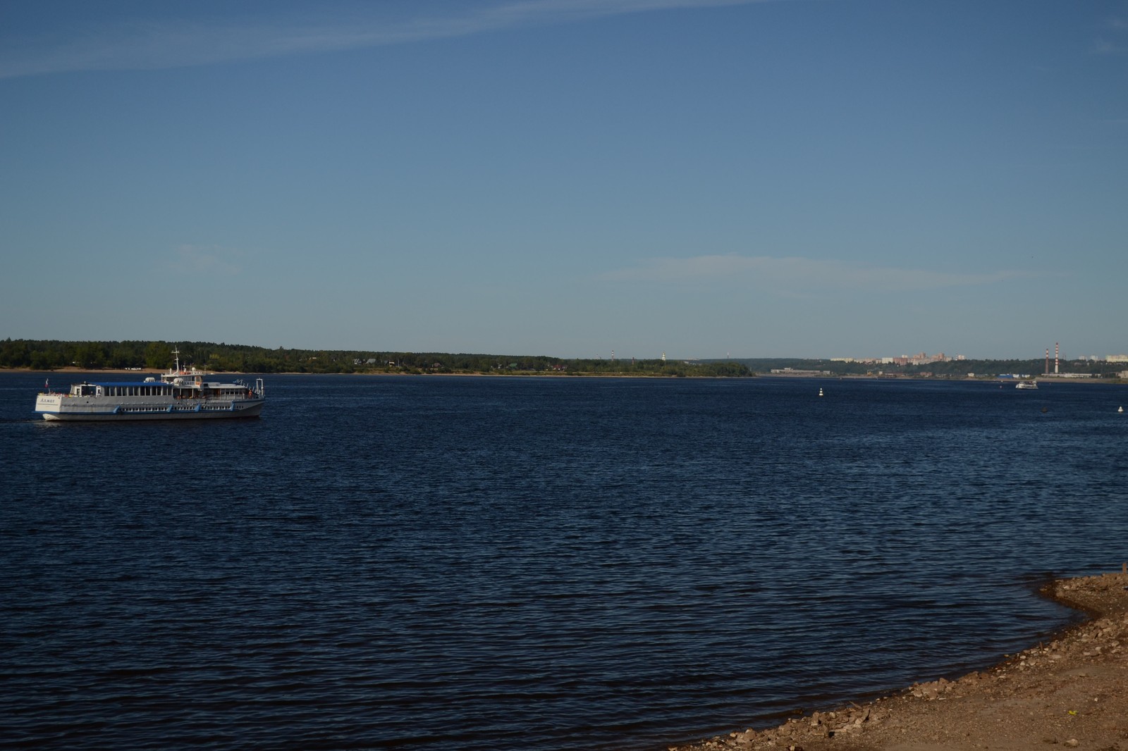 Nemongo photo from the Perm embankment - My, Permian, Photo, The photo, Embankment, River, Kama, Motor ship, Longpost