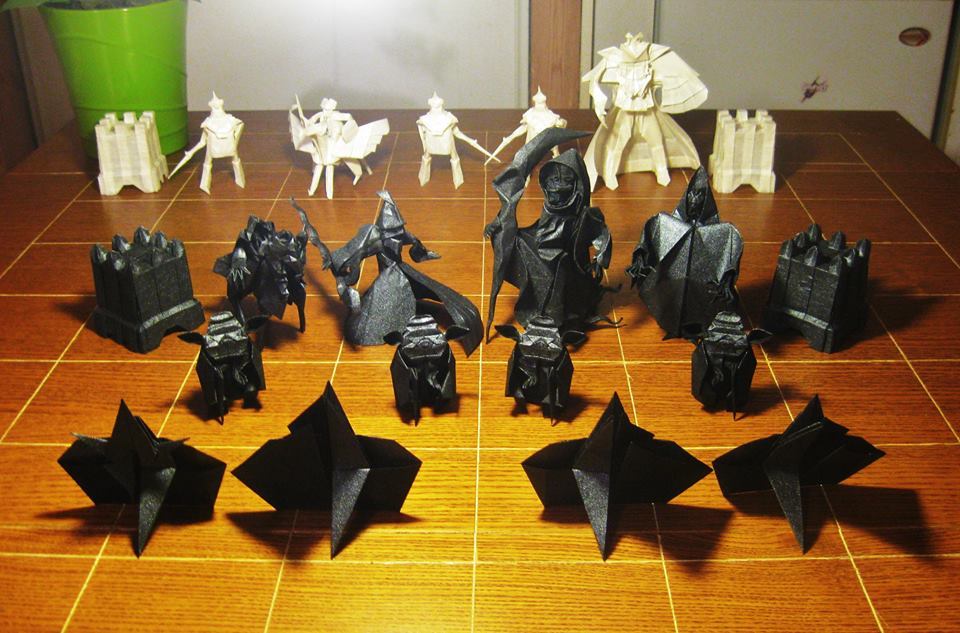 Chess in Origami style. - Origami, Chess, Yoda, Paper, Idea, Longpost