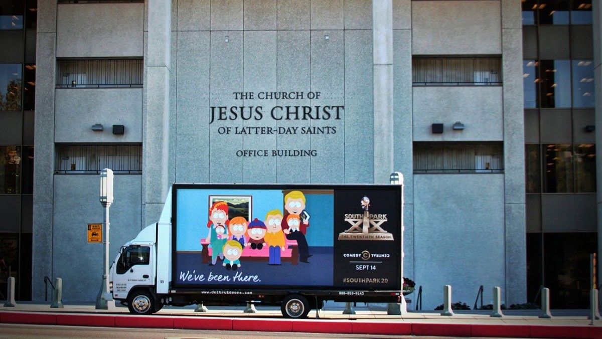 “We were here”: the authors of “South Park” put up billboards at US landmarks - Events, Society, USA, South park, Comedy Central, Billboard, Tjournal, Longpost