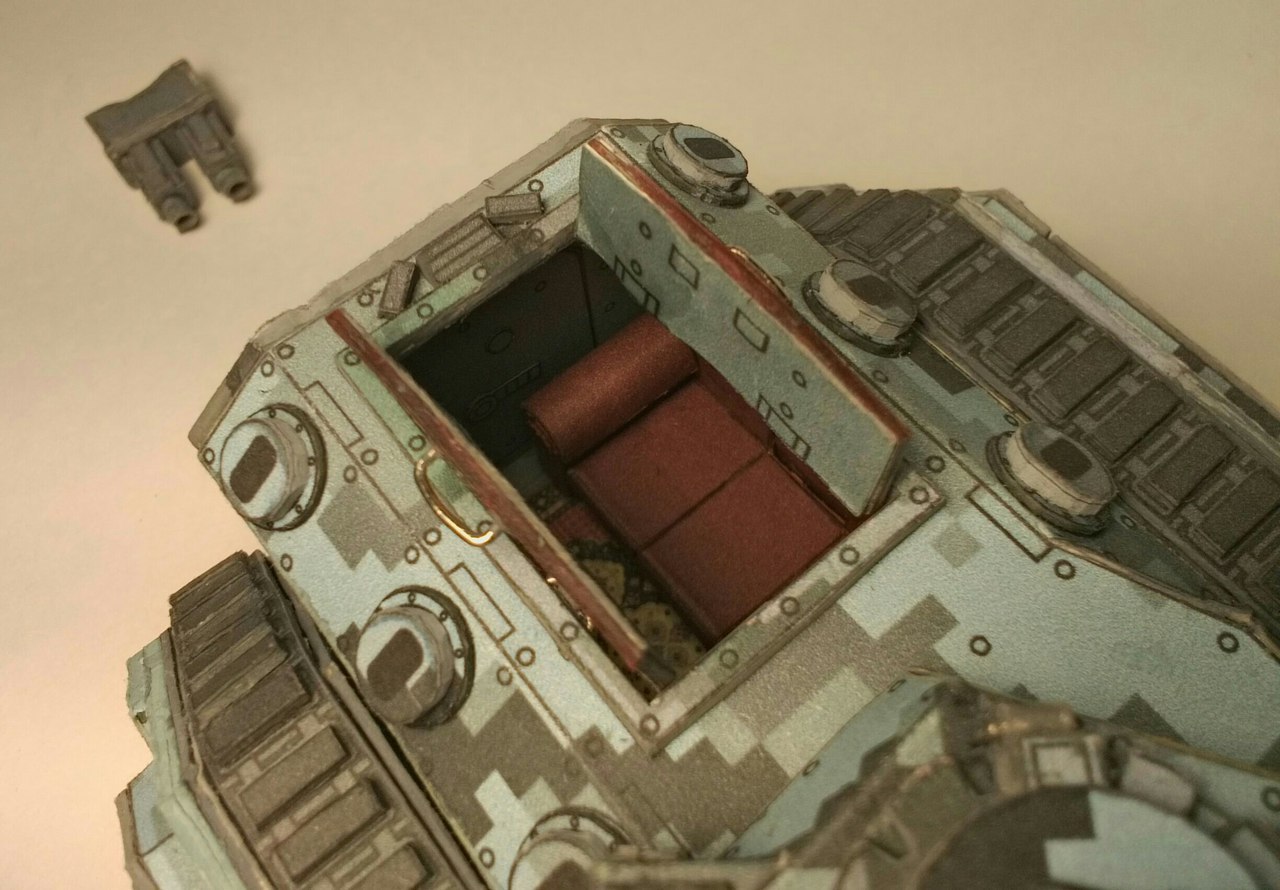 Paper chimera with carpet - Warhammer 40k, Modeling, Papercraft, Technics, Imperium, Carpet, Longpost