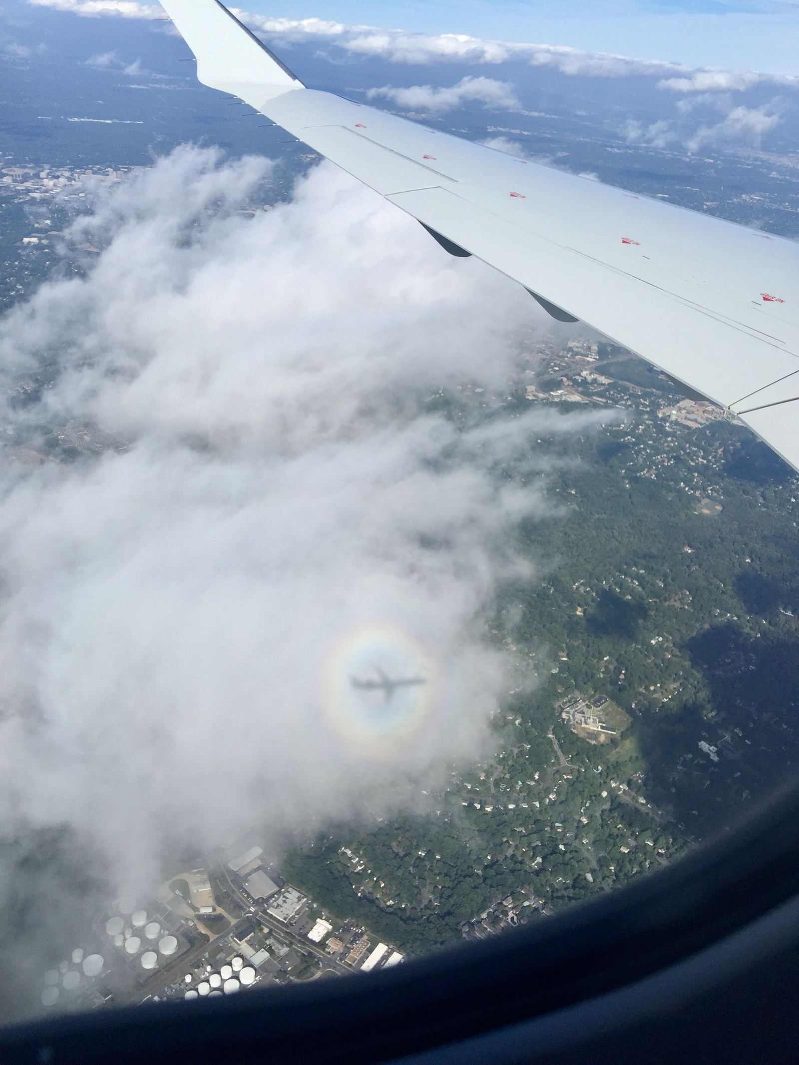 The shadow of the plane on the cloud - , Shadow, Airplane