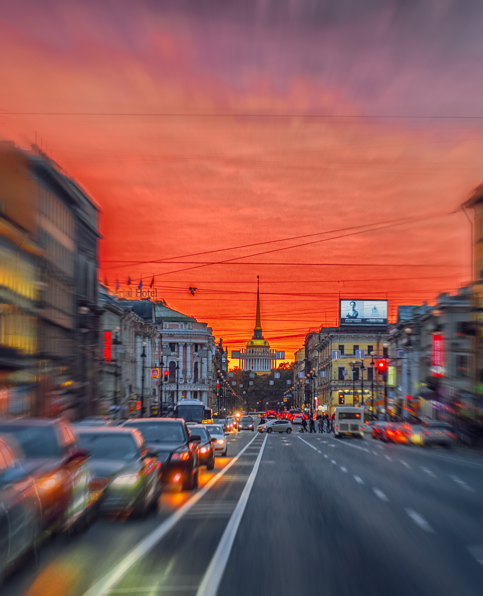 Saint Petersburg sky - My, Sunset, Nevsky Prospect, The photo, Saint Petersburg