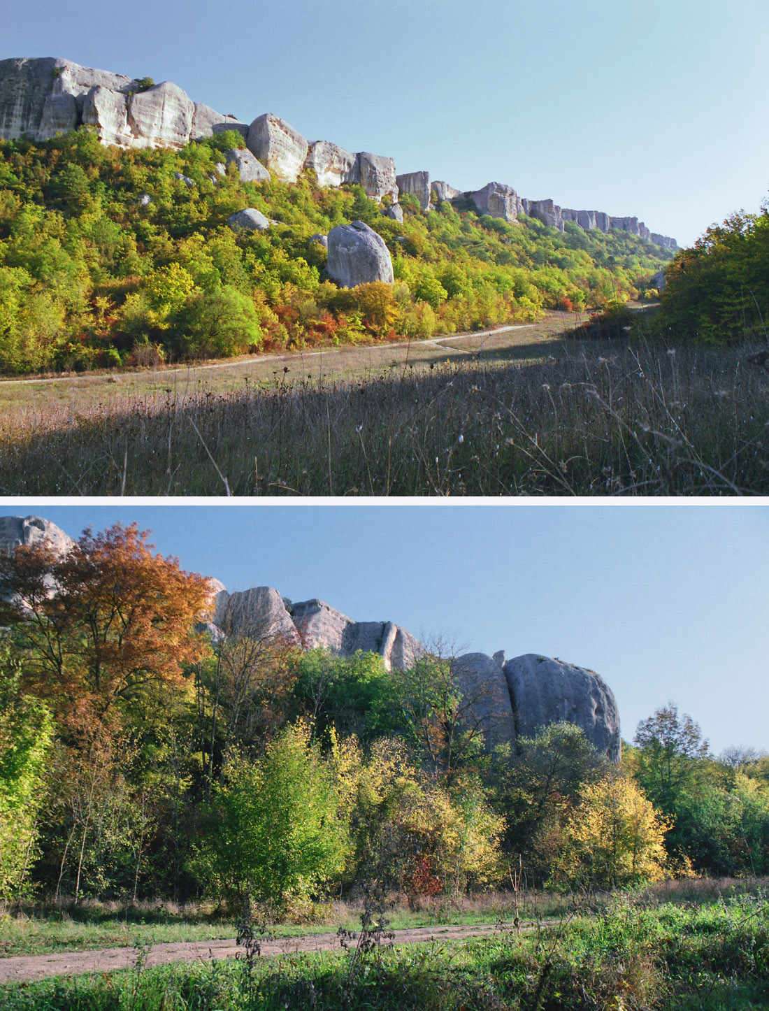 Eski-Kermen in autumn. - My, Crimea, Eski-Kermen, Russia, camera roll, Photo, Autumn, The mountains, Caves, Longpost