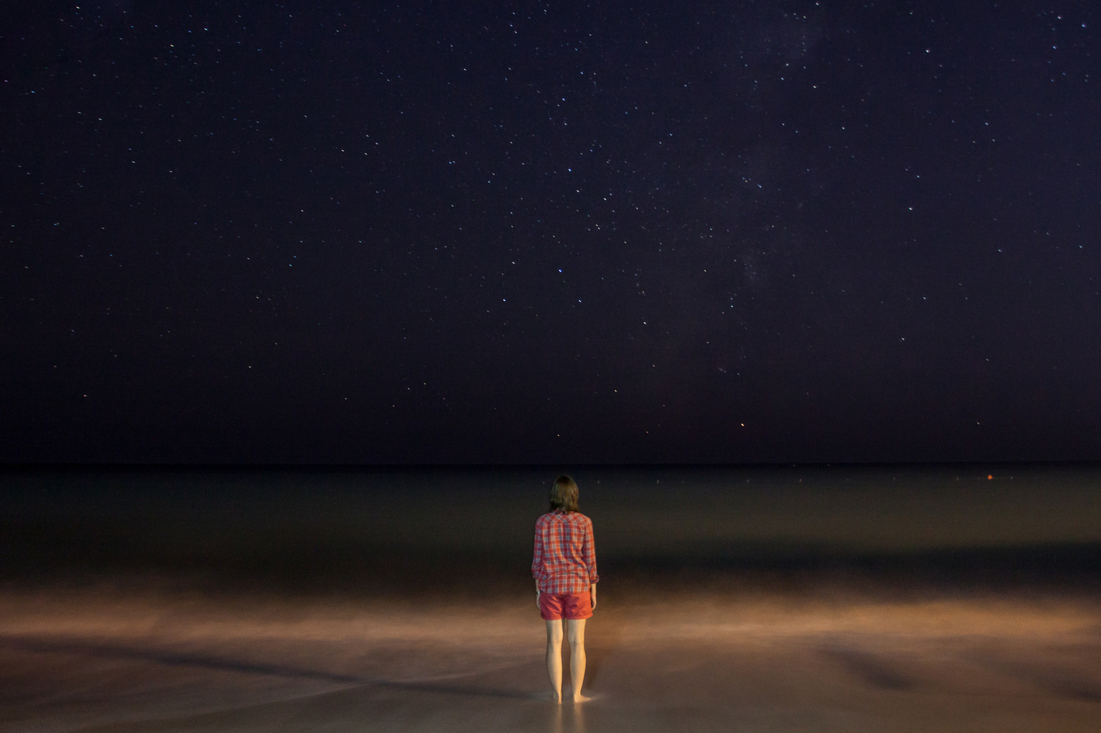 Some stars and the sea :) - My, Stars, Night, Sky, Canon, Try, Sea, Longpost, Stars