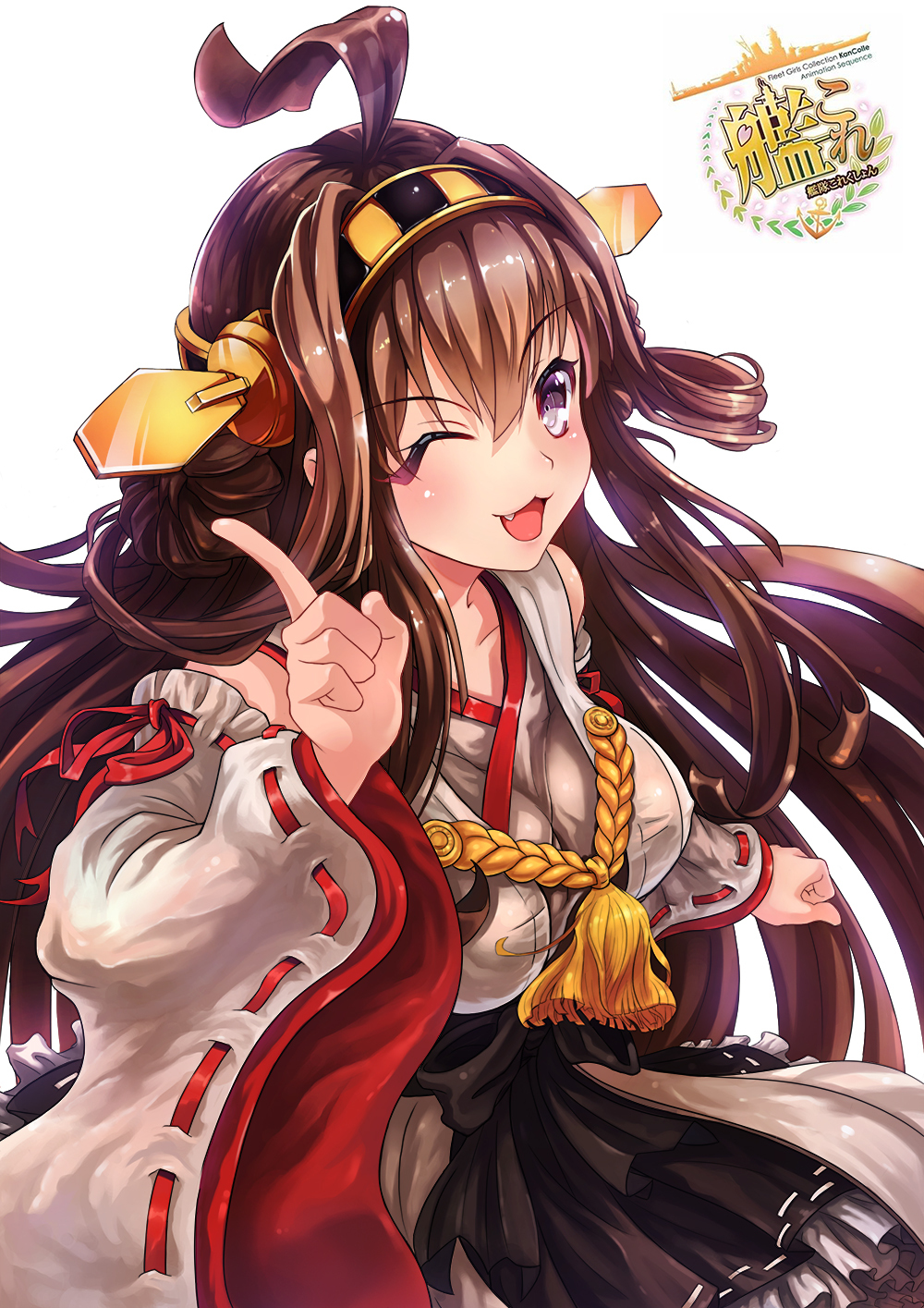 Kongou - Anime, Anime art, Kantai collection, Kongou, Desu